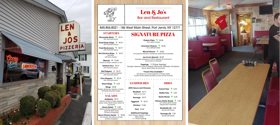 Len & Jo's Bar and Restaurant Menu